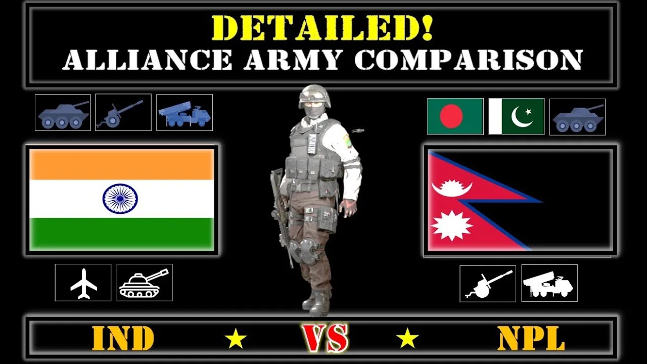 India VS Nepal Alliance with Bangladesh Pakistan Detailed Comparison of Military Power 2021