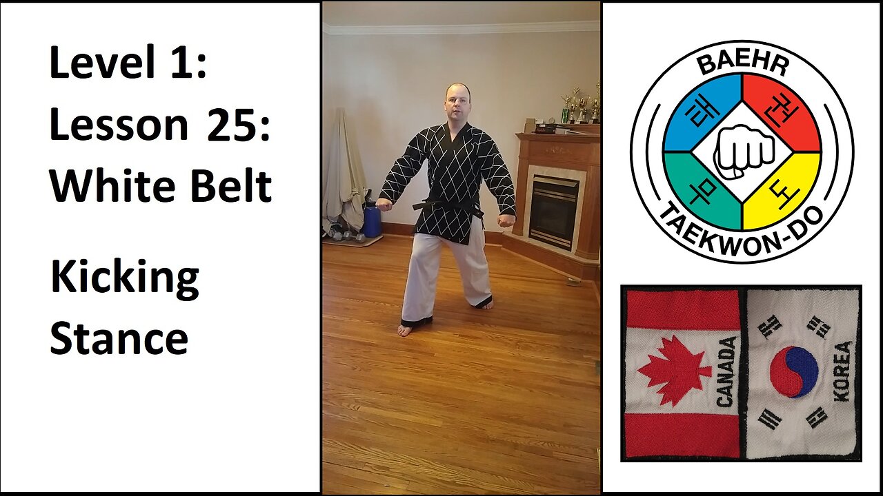 Baehr Taekwondo: 01-25: White Belt - Kicking Stance