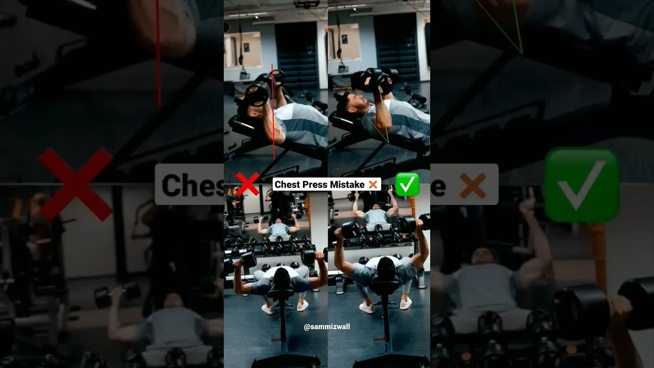 Chest Press Mistake ❌ #shorts #workout #workoutmistakes #sammizwall