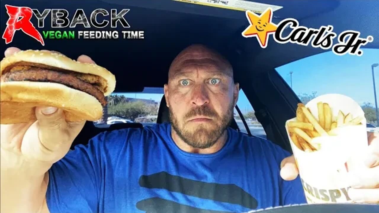 Ryback Feeding Time: Carl’s Jr. Raptor Impossible Burgers with Fries Mukbang Review