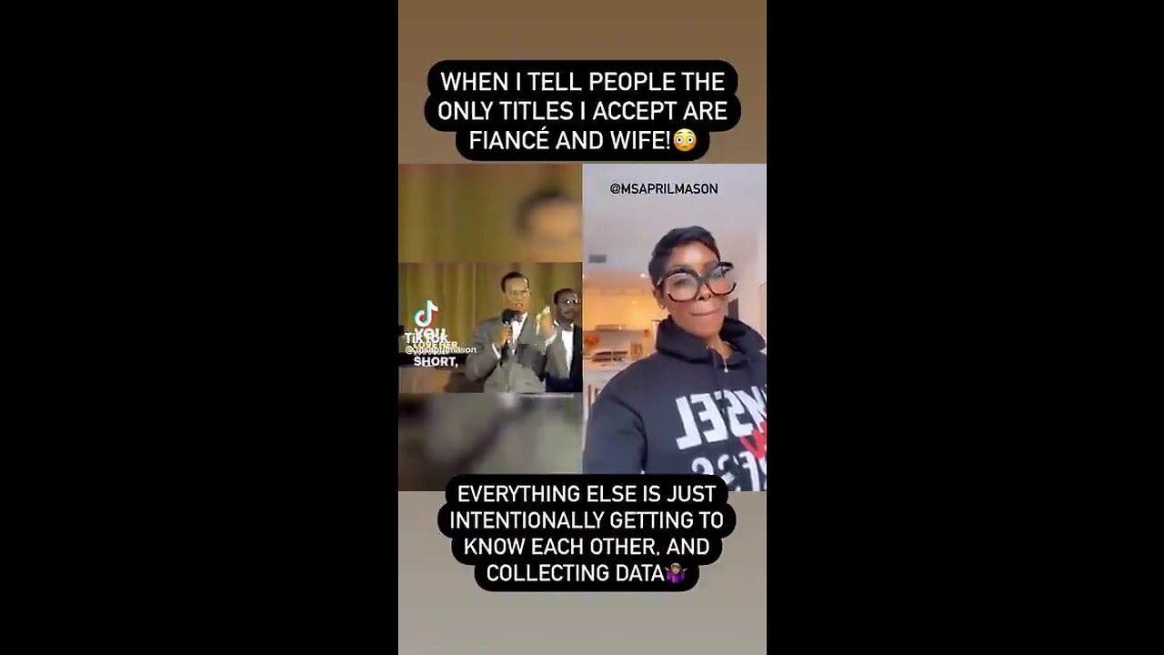 WHEN I TELL PEOPLE THE ONLY TITLES I ACCEPT ARE FIANCE AND WIFE EVERYTHING ELSE IS JUST INTENTIONAL