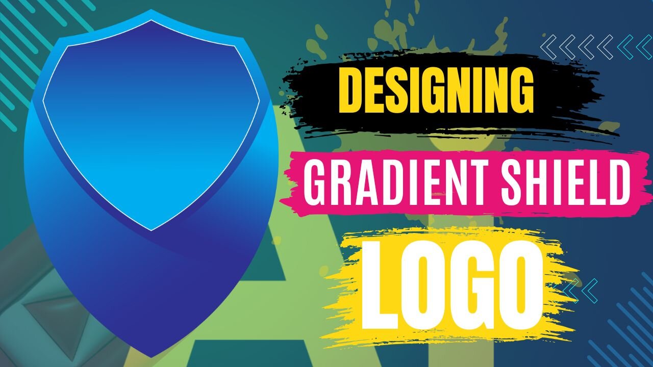 Designing a Sleek Gradient Shield Logo in Adobe Illustrator - Step-by-Step Tutorial