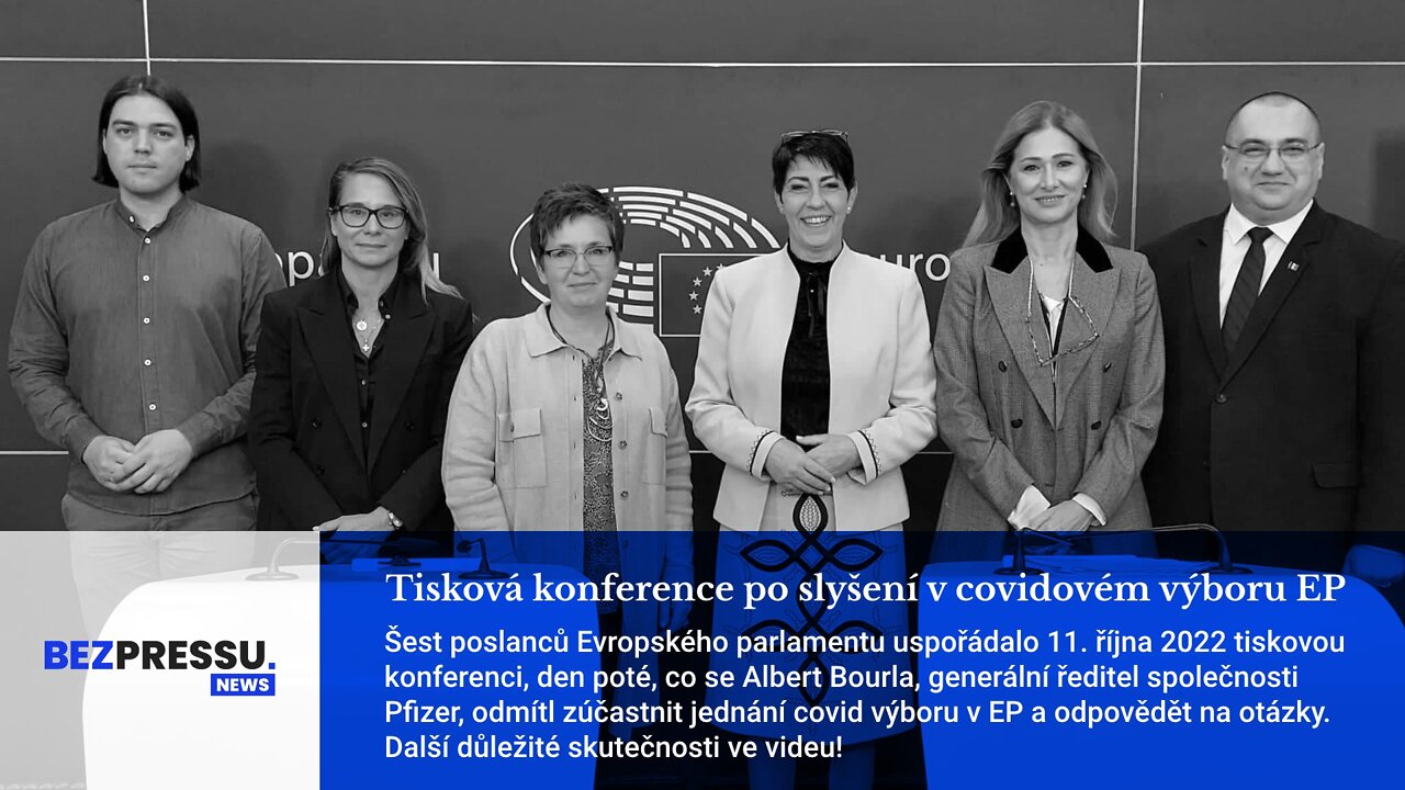 Tisková konference po slyšení v covidovém výboru EP