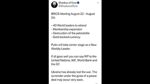 ⚡️⚔️☠️⚔️ BRICS Currency Could Become Game Changer For Dollar-Dominated Financial System