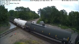 KCS 4758 Leading NB UP Manifest at Mills Tower in Iowa Falls, IA on August 14, 2022 #steelhighway