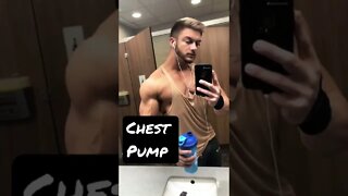 Flexing pecs with a chest pump 💪