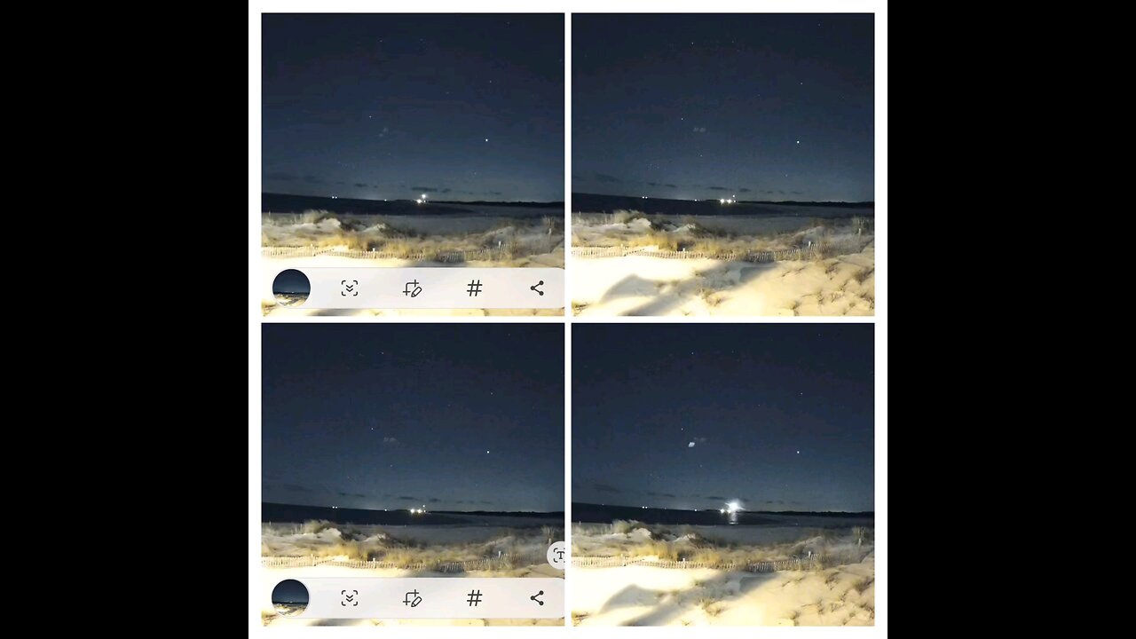 Live cam shows tower light reflecting off "something" in the sky!!!! ufo