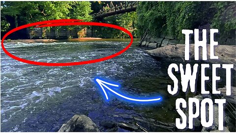 Fighting River rapids for Smallmouth Bass