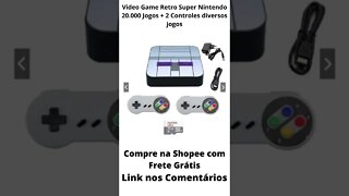 Video Game Retro Super Nintendo 20 000 Jogos + 2 Controles diversos jogos #shorts