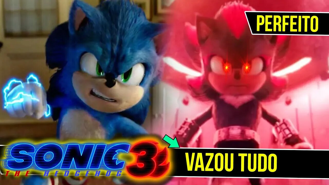 VAZOU o Roteiro Sonic 3 o Filme - Com Shadow e outros Personagens