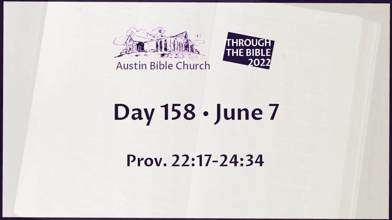 Through the Bible 2022 (Day 158)