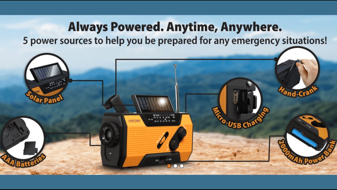 FosPower Emergency Weather Radio