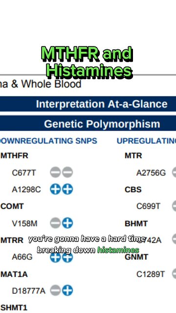 Wow… MTHFR and histamines
