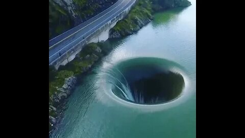 The Glory Hole of Lake Berryessa. It's a drainage pipe to prevent flooding