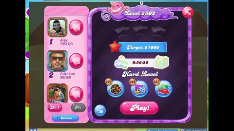 Candy Crush Level 2502 Audio Talkthrough, 3 Stars 0 Boosters