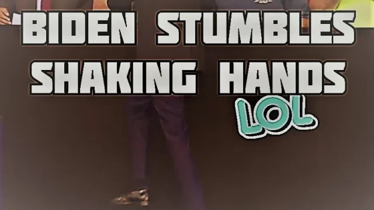 BIDEN Stumbles Shaking Hands With People