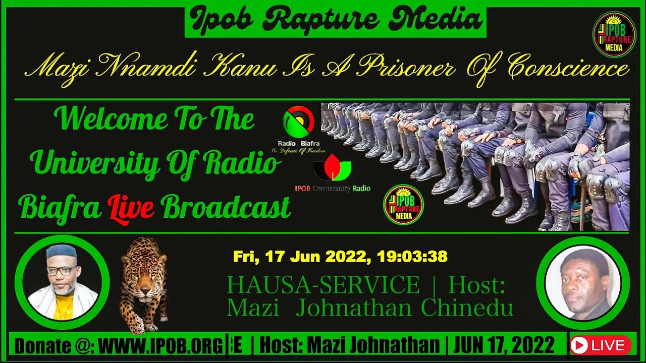 Welcome To The University Of Radio Biafra | HAUSA-SERVICE | Host: Mazi Johnathan | JUN 17, 2022