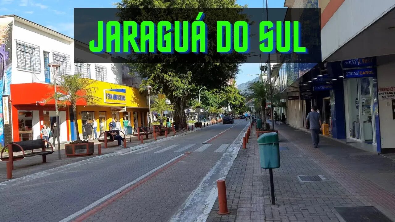 Tour no Centro de Jaraguá do Sul! Calçadão e Reinoldo Rau. PARTE 1