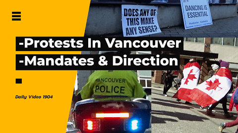 Mixed Vancouver Protests And World Wide Rally For Freedom Drone Crowd Views