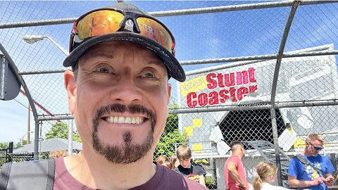 Off Ride Footage of BACKLOT STUNT COASTER at KINGS ISLAND, Mason, Ohio, USA