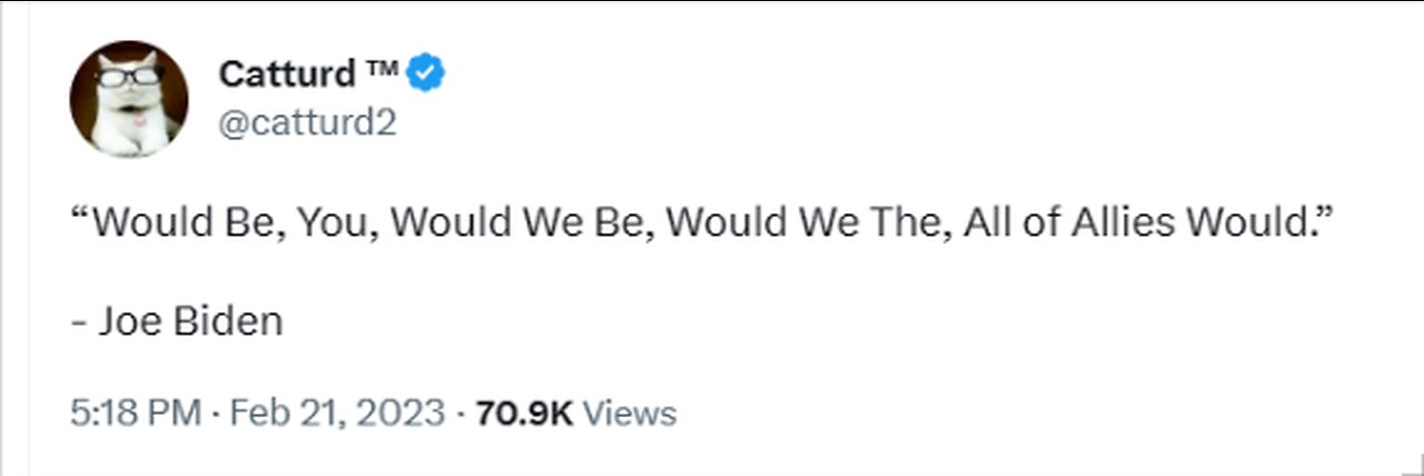 Joe Biden in Warsaw, Poland: Would be, you, we would be, would we the, all of our allies would