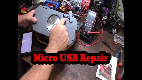 Micro USB will not charge Bluethooth portable speaker troubleshooting and repair Photive