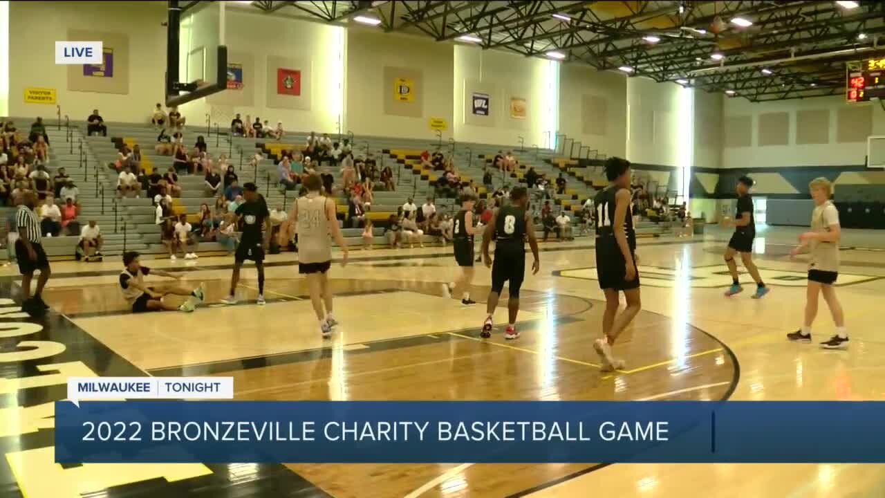 Charity basketball game underway in Bronzeville