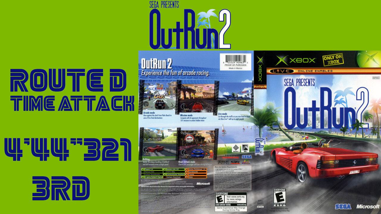 OutRun 2 [Xbox] Goal D - Time Attack [4'44"321] 3rd place