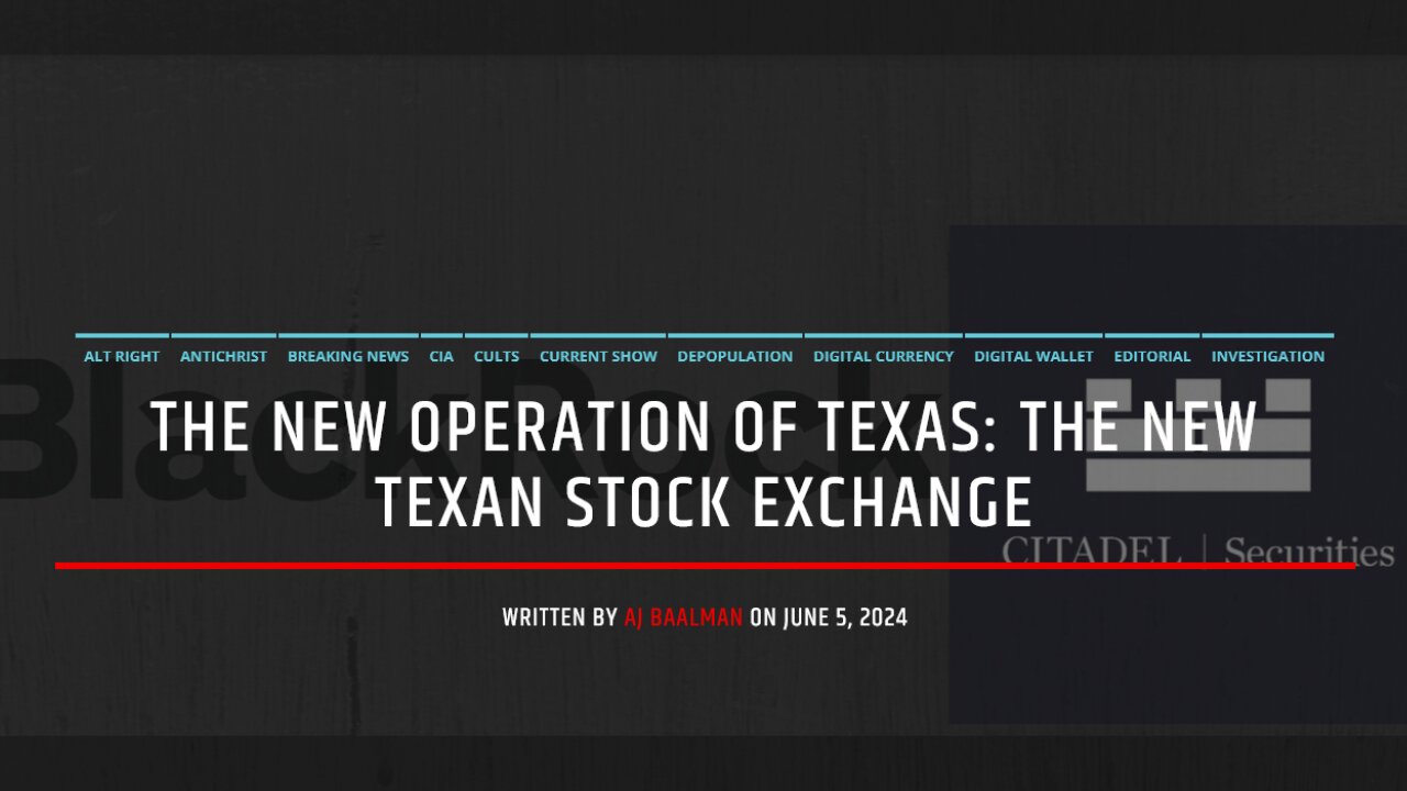 The New Operation Of Texas: The Texas Stock Exchange