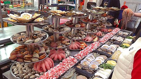 1200 Custmers A Day !! Amezingly Spacial Grilled SeaFood Combo_KOREAN Sea Food