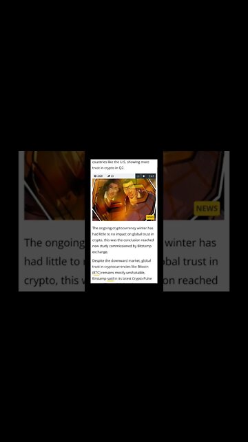 Trust in Crypto Remains Strong Despite Bear Market #cryptoshortsnews #cryptonews #viral #trending