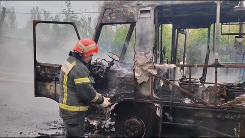 Ukro-Nazis shelled Donetsk city center today. 7 civilians killed (children among them)