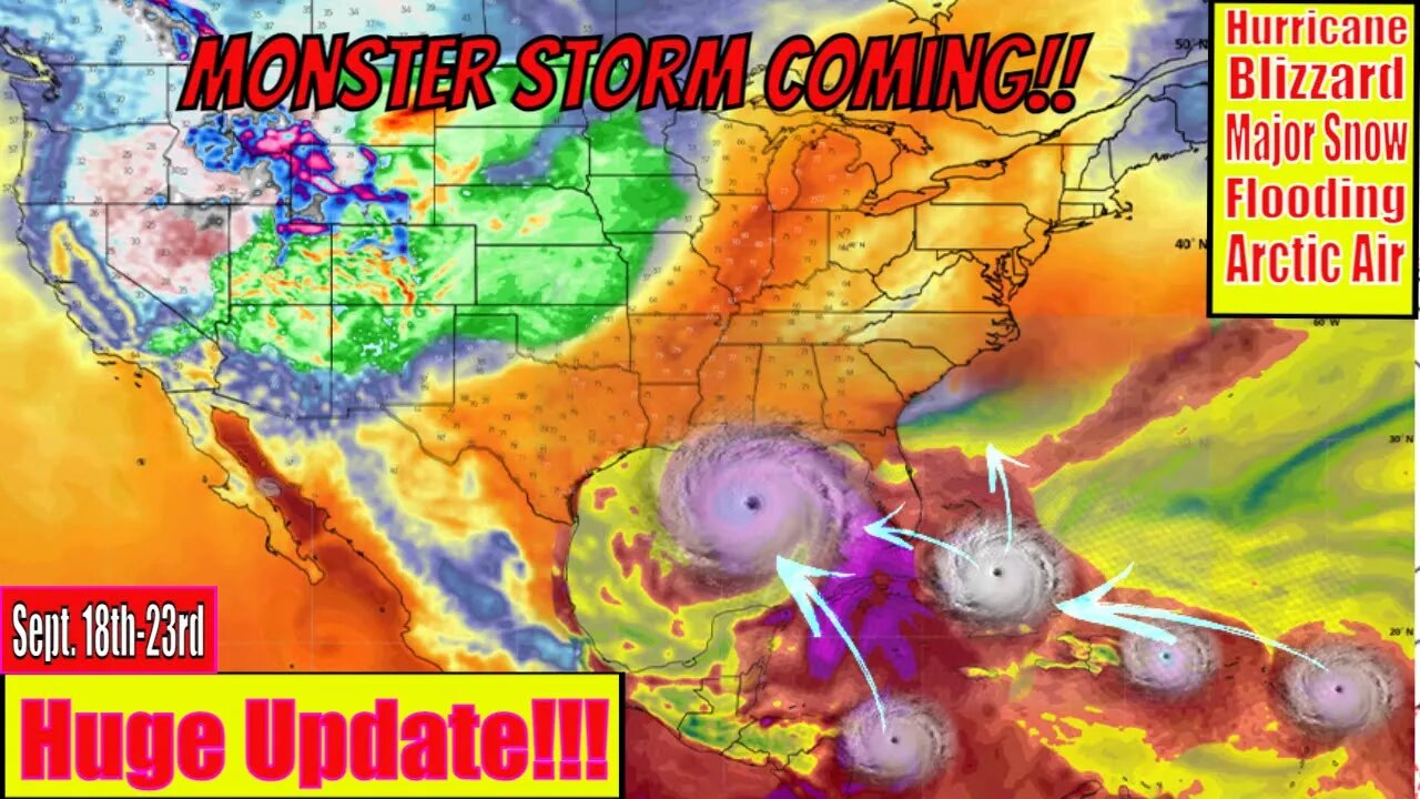 Monster Storm Coming! Foot Of Snow, Blizzards & Invest 96l, Growing Hurricane Threat!