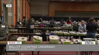 Ballot counting underway at Milwaukee Central Count