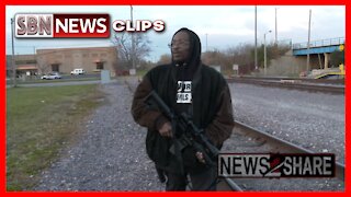 Armed Man Protects BLM Following Rittenhouse Verdict in Kenosha, WI - 5133