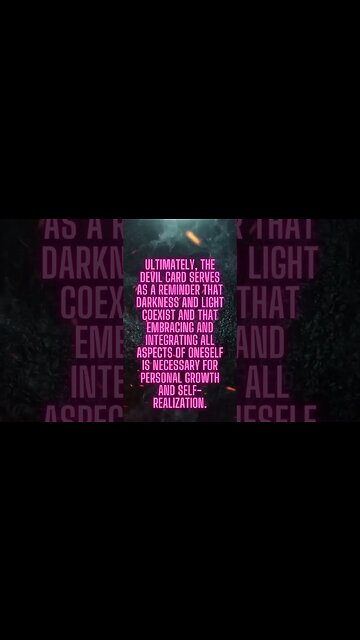 The Devil Card: Illuminating the Path of Personal Growth and Integration