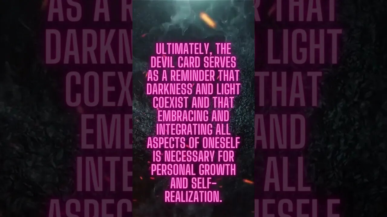 The Devil Card: Illuminating the Path of Personal Growth and Integration