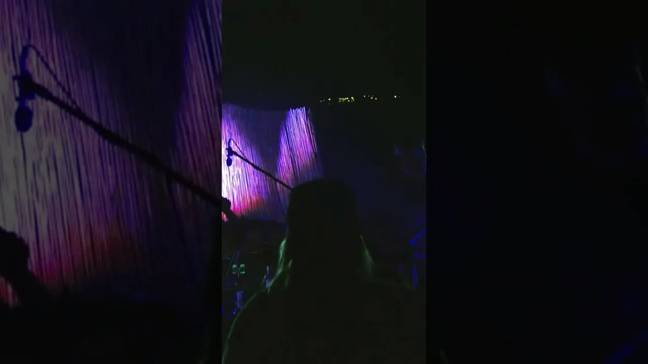 Strange horizontal lighting strike during medieval festival.