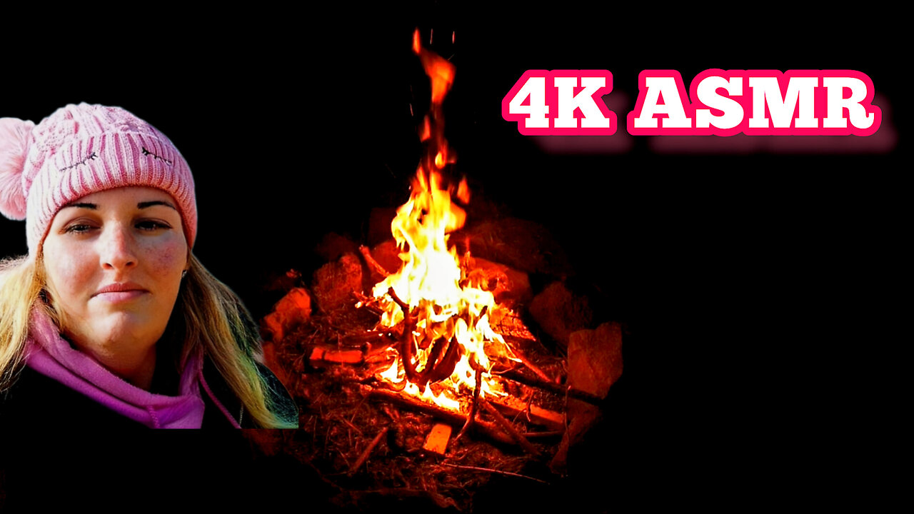 Sleep To An ASMR FirePit CampFire in 4K
