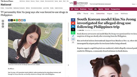 South Korean Model reportedly Drugged while visiting the Philippines, tested positive for it later
