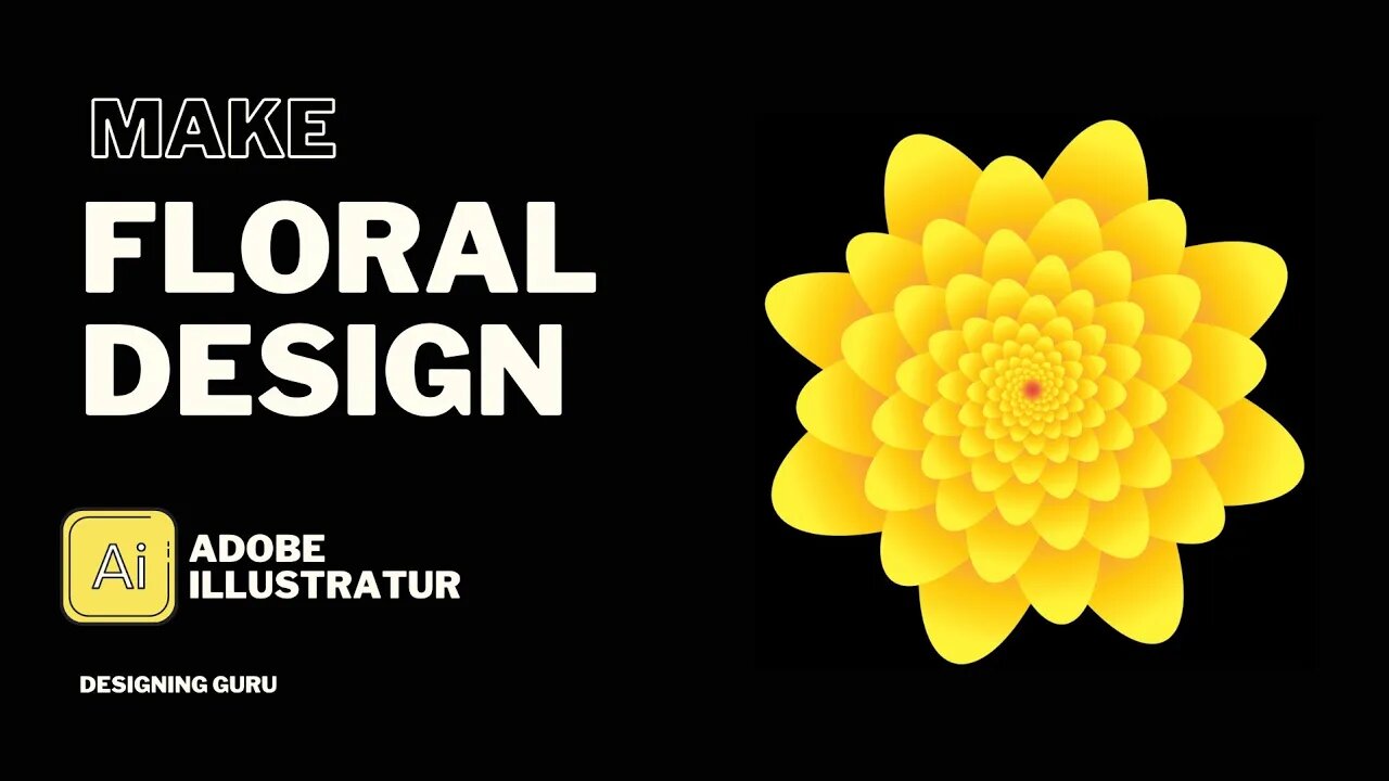 Make Floral Design in Adobe Illustrator | #adobe_illustrator | Designing Guru