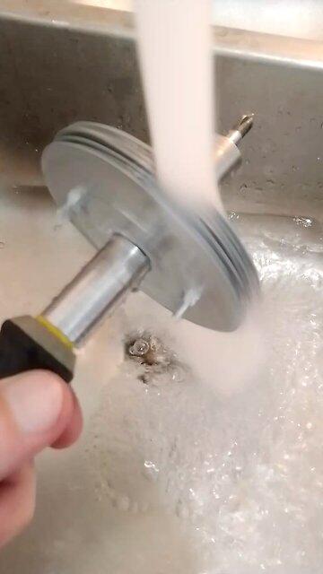 Steel Tesla Turbine Water Test