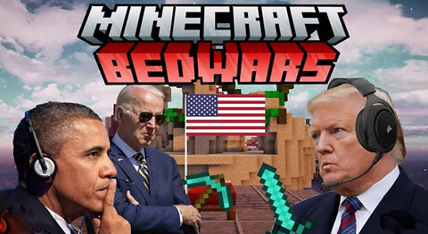 Usa presidents fight each other in mincraft bedwars 😂🤣