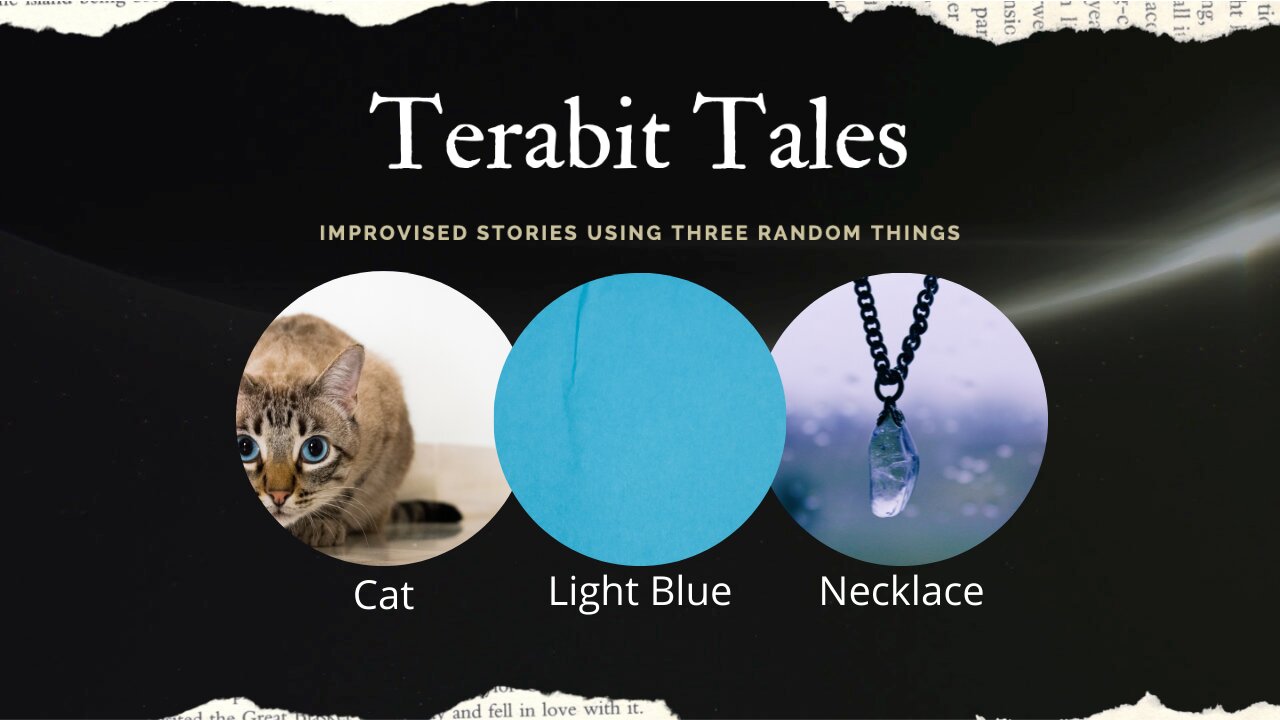 A cat and a light blue necklace, what could go wrong?
