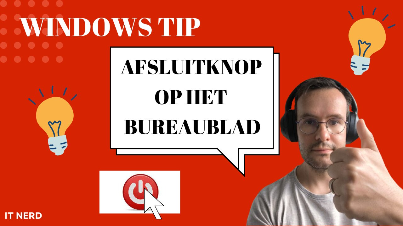 Windows tip: Windows Afsluit knop maken (snelkoppeling)