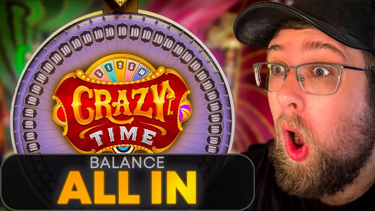 HUGE ALL IN WIN ON CRAZY TIME LIVE GAME SHOW! (I'M BACK BABY)