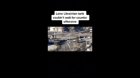 Ukrainian Tank Goes Solo