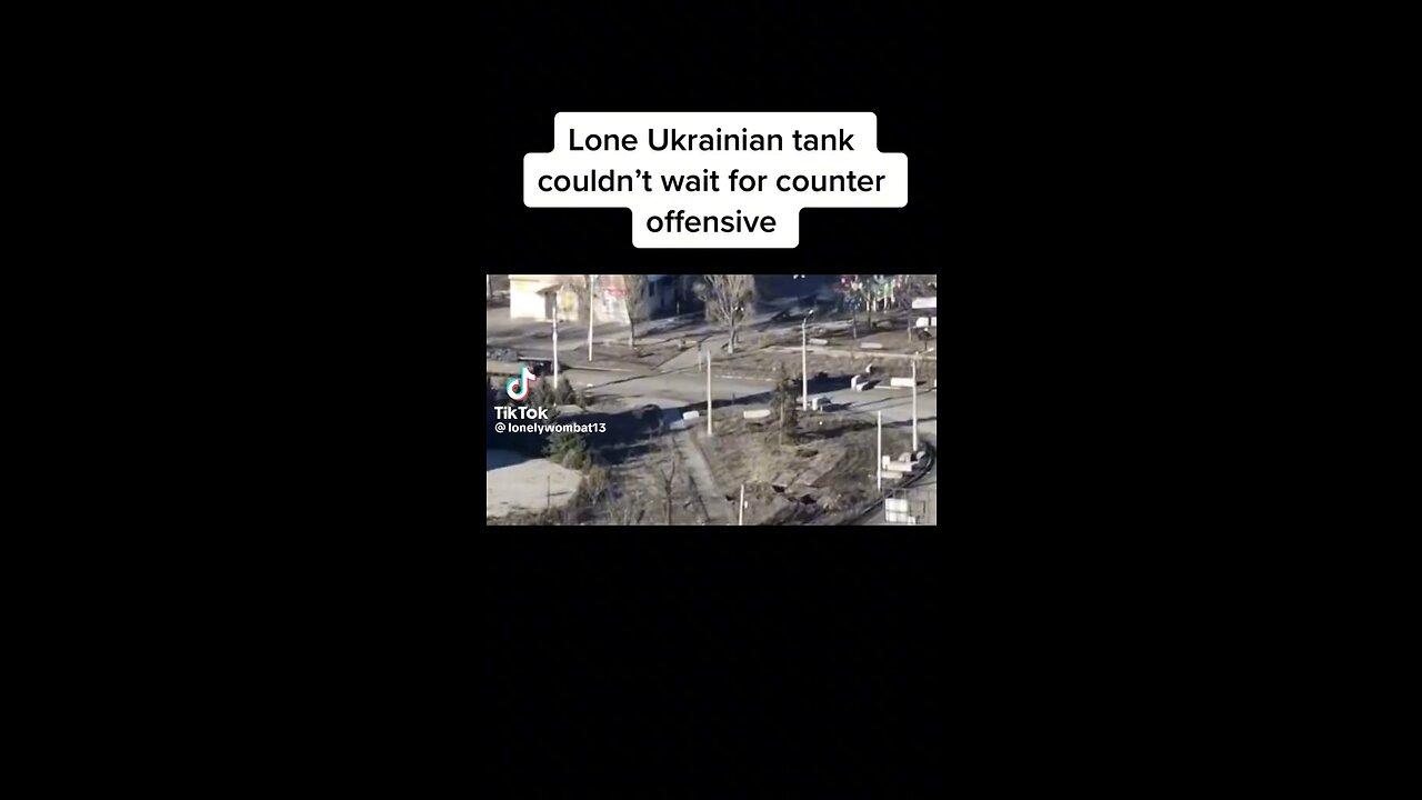 Ukrainian Tank Goes Solo