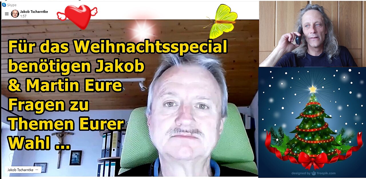 Für das Weihnachtsspecial benötigen Jakob & Martin Eure Fragen zu Themen Eurer Wahl ...
