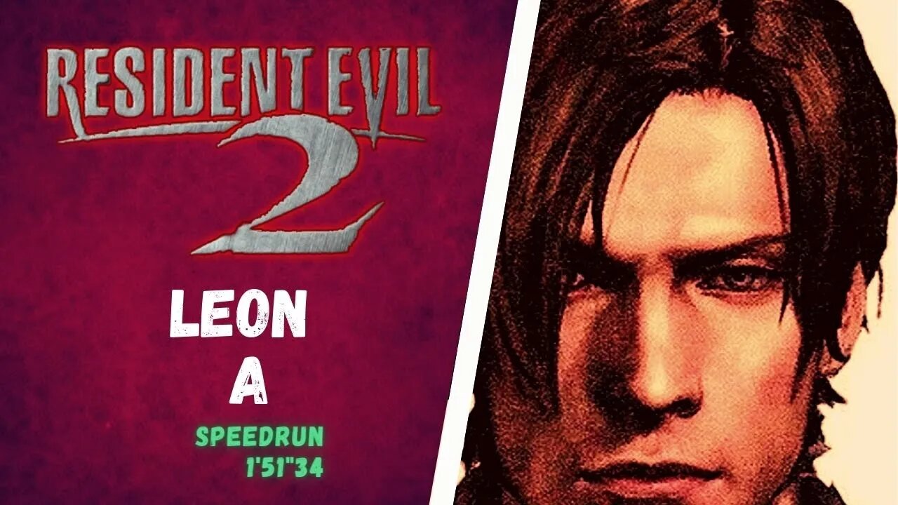 Resident Evil 2 - PS1 - Leon A - Speedrun - NO COMENTARY